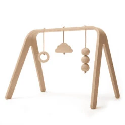 Arche D’éveil Naho Avec Jouets En Bois -Produits Pour Bébé arche eveil naho jouets bois charlie crane bambinou
