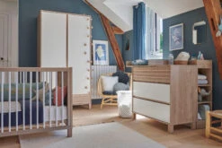 Armoire 2 Portes Achille Chêne Blond Et Blanc -Produits Pour Bébé armoire 2 portes achille chene blond blanc galipette bambinou chambre