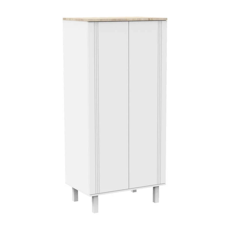 Armoire 2 Portes Eleonore Blanc 1 Armoire 2 Portes Eleonore Blanc
