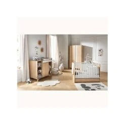 Armoire 2 Portes Nova Blanc Lin -Produits Pour Bébé armoire 2 portes nova blanc lin sauthon bambinou chambre