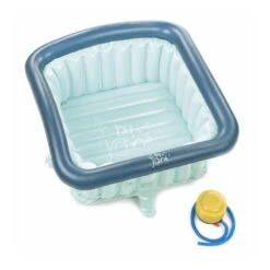 Baignoire Gonflable Adaptable Au Receveur De Douche Bleu -Produits Pour Bébé baignoire gonflable adaptable receveur douche bleu jane bambinou