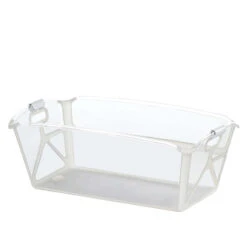 Pack Baignoire Oasis + Support Et Transat -Produits Pour Bébé baignoire oasis blanche jane bambinou produit face 1