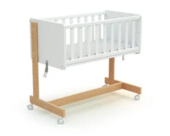 Berceau Cododo Confort Avec Matelas -Produits Pour Bébé berceau cododo confort blanc hetre verni at4 bambinou