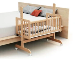 Berceau Cododo Essentiel Avec Matelas -Produits Pour Bébé berceau cododo essentiel hetre verni at4 bambinou cododo