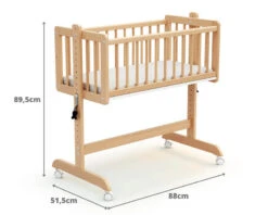 Berceau Cododo Essentiel Avec Matelas -Produits Pour Bébé berceau cododo essentiel hetre verni at4 bambinou dimensions