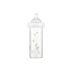 Biberon Verre 240 Ml 0m+ Gypsophile Vert -Produits Pour Bébé biberon verre 240 ml 0 m plus gypsophile vert le biberon francais bambinou tetine