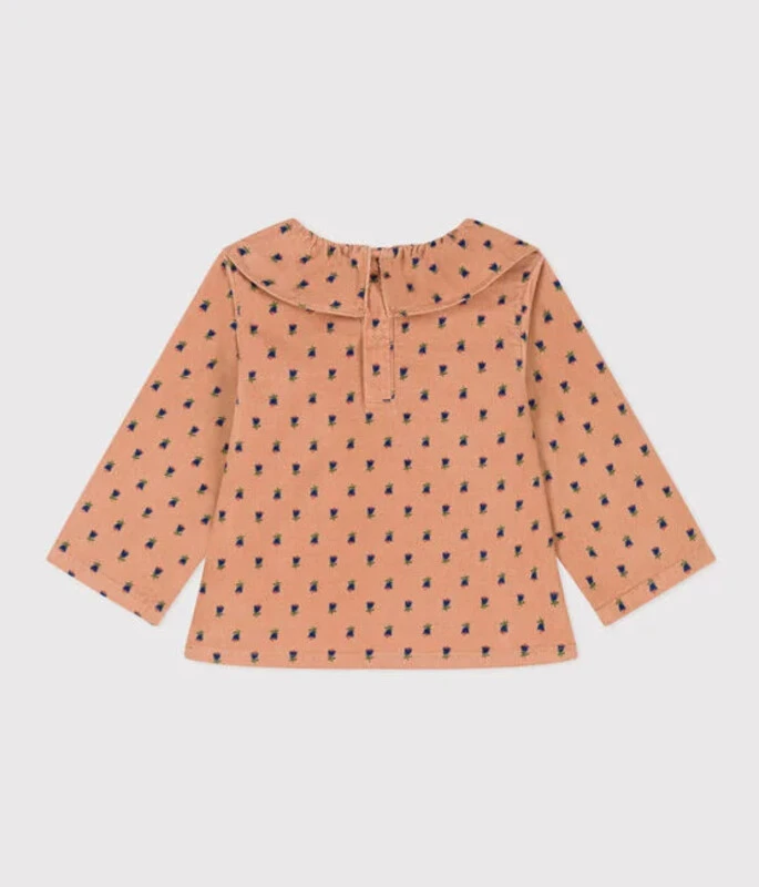 PETIT BATEAU Blouse Manche Longue En Velours 1 PETIT BATEAU Blouse Manche Longue En Velours