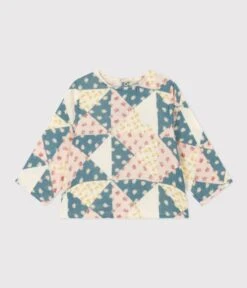 PETIT BATEAU Blouse Manches Longues Patchwork