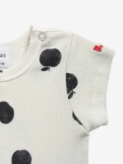 Bobo Choses Body à Manches Courtes Blanc Pomme
