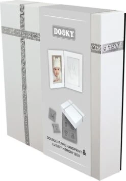 Dooky Boîte à Empreinte De Main Avec Cadre Double Et Photo + Coffret Cadeau -Produits Pour Bébé boite empreinte main cadre double photo coffret cadeau dooky bambinou
