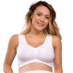 Carriwell Brassière De Grossesse Sans Couture Blanc -Produits Pour Bébé brassiere grossesse sans couture blanc xl carriwell bambinou face