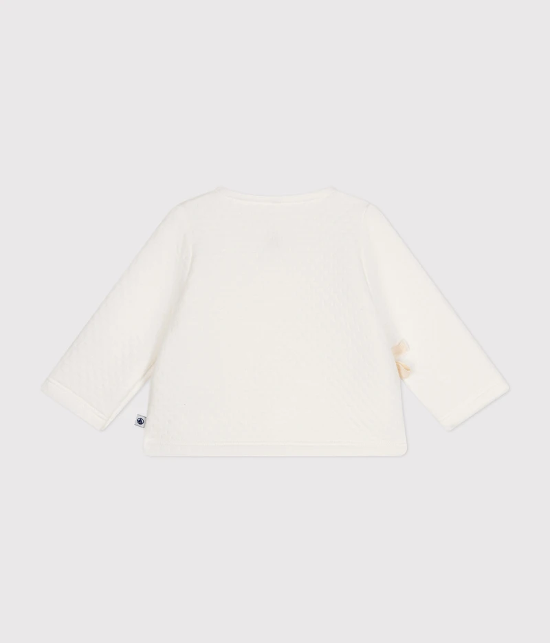 PETIT BATEAU Brassière En Tubique Matelassé En Coton Marshmallow 3 PETIT BATEAU Brassière En Tubique Matelassé En Coton Marshmallow – Image 3