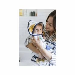 Little Unicorn Cape De Bain Mousseline Coton Et Gant De Toilette -Produits Pour Bébé cape bain mousseline coton gant de toilette little unicorn bambinou capuche 1