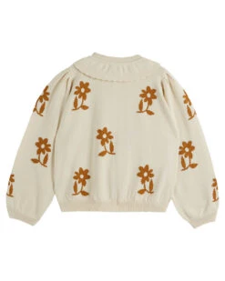 Cardigan Fleurs Caramel -Produits Pour Bébé cardigan fleurs caramel emile ida bambinou dos 1