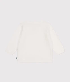 PETIT BATEAU Cardigan En Tricot De Coton Ajouré Marshmallow -Produits Pour Bébé cardigan tricot coton ajoure bebe marshmallow petit bateau bambinou dos