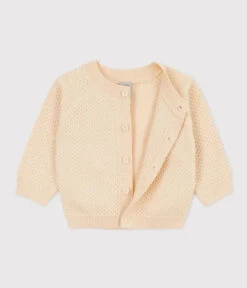 PETIT BATEAU Cardigan En Tricot De Coton Avalanche -Produits Pour Bébé cardigan tricot coton avalanche 6m petit bateau bambinou boutons