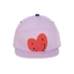 Lassig Casquette Visière Plate Little Gang Coeur Lavande -Produits Pour Bébé casquette visiere plate little gang coeur lavande 2 6 ans lassig bambinou face