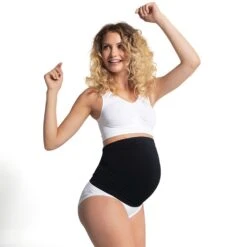 Carriwell Bandeau De Grossesse Sans Coutures Noir -Produits Pour Bébé ceinture de grossesse sans coutures noir carriwell bambinou 1 4