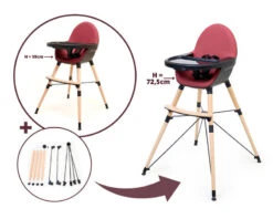 Chaise Haute évolutive Confort + Rehausse Chaise Haute Confort -Produits Pour Bébé chaise haute evolutive confort rehausse chaise haute confort noir bordeaux bambinou evolution