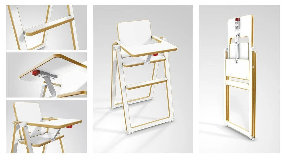 Chaise Haute Pliante Supaflat Blanc 7 Chaise Haute Pliante Supaflat Blanc – Image 7