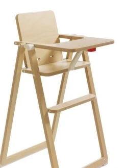 Chaise Haute Pliante Supaflat Hêtre -Produits Pour Bébé chaise haute supaflat naturel bambinou 1