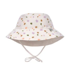Lassig Chapeau Anti-UV Réversible Galets Multicolore/blanc Cassé