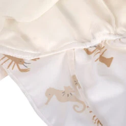 Lassig Chapeau De Soleil Protège-nuque Animaux De La Mer Blanc Cassé