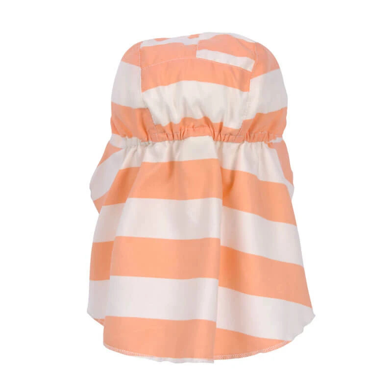 Lassig Chapeau De Soleil Protège-nuque Rayés Blanc Cassé/pêche 3 Lassig Chapeau De Soleil Protège-nuque Rayés Blanc Cassé/pêche – Image 3