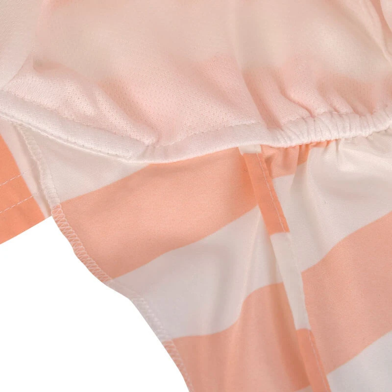 Lassig Chapeau De Soleil Protège-nuque Rayés Blanc Cassé/pêche 2 Lassig Chapeau De Soleil Protège-nuque Rayés Blanc Cassé/pêche – Image 2