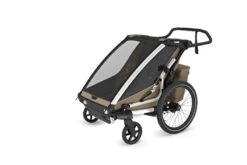 Thule Chariot Cross 2 G3 25 Thule Chariot Cross 2 G3 -Produits Pour Bébé chariot cross 2 g3 khaki thule bambinou produit face