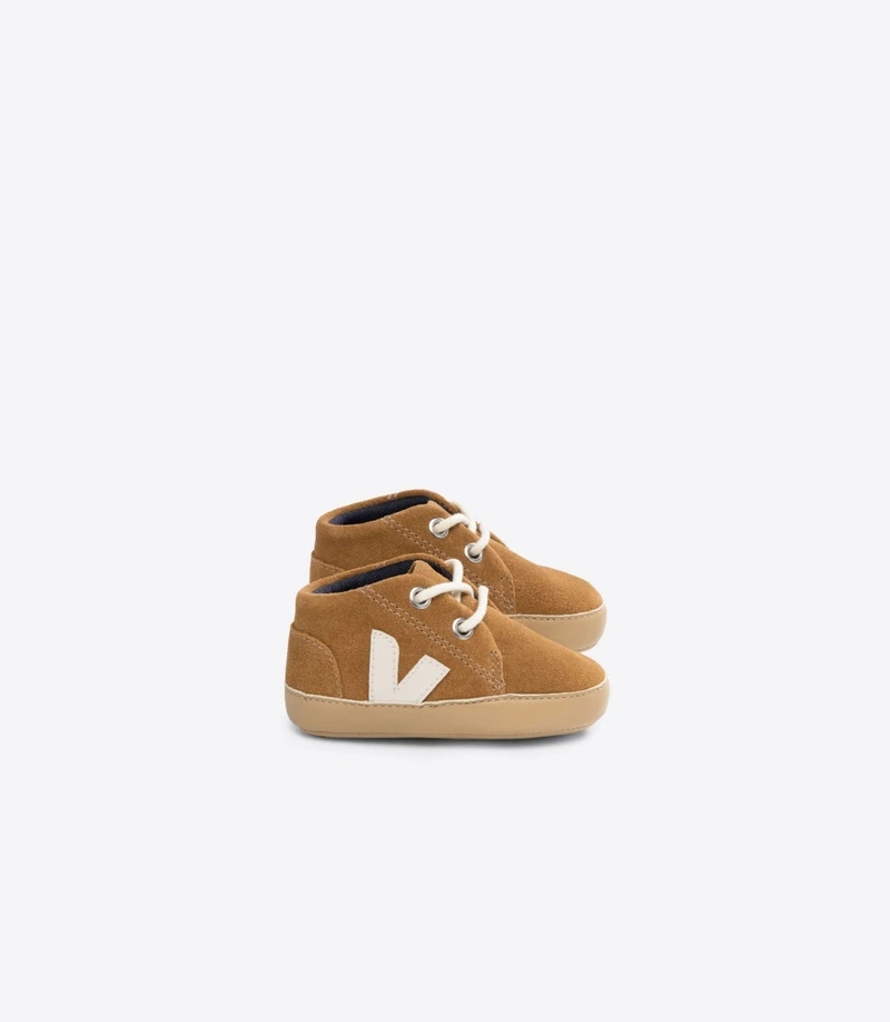Veja Chaussons Bébé En Suède Camel Pierre 4 Veja Chaussons Bébé En Suède Camel Pierre – Image 4