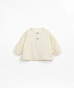 Blouse En Gaze De Coton Blanc Cassé Fiber