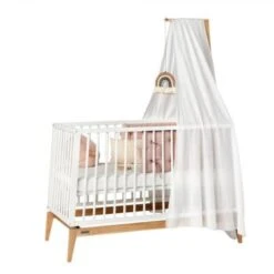 Leander Ciel De Lit Bébé Linea Et Luna -Produits Pour Bébé ciel lit bebe linea luna blanc leander bambinou blanc cote