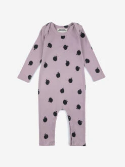 Bobo Choses Combinaison Manches Longues Lavande Pomme -Produits Pour Bébé combinaison manches longues lavande pomme 3 6m bobo choses bambinou