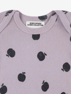 Bobo Choses Combinaison Manches Longues Lavande Pomme -Produits Pour Bébé combinaison manches longues lavande pomme 3 6m bobo choses bambinou col