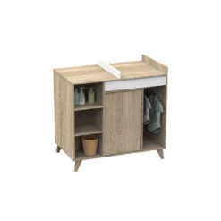 Commode à Langer évolutive Nova Blanc Lin -Produits Pour Bébé commode langer evolutive nova blanc lin sauthon bambinou