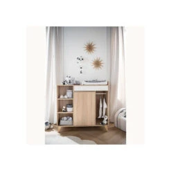 Commode à Langer évolutive Nova Blanc Lin -Produits Pour Bébé commode langer evolutive nova blanc lin sauthon bambinou face