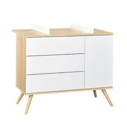Commode Seventies Blanc -Produits Pour Bébé commode seventies blanc sauthon bambinou porte gauche