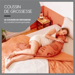 BabyMoov Coussin De Maternité B.Love Earth Terracotta -Produits Pour Bébé coussin maternite b love earth terracotta babymoov bambinou grossesse