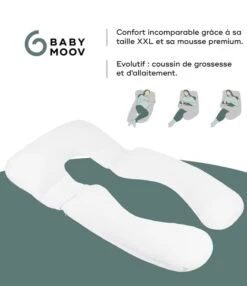 BabyMoov Coussin De Maternité B.Love XXL 2 En 1 Mineral Grey -Produits Pour Bébé coussin maternite b love xxl 2 en 1 mineral grey babymoov bambinou infos