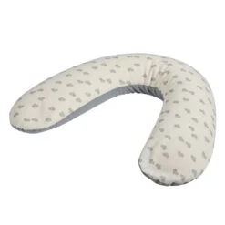 Candide Coussin De Maternité Jersey Cœurs/gris -Produits Pour Bébé coussin maternite jersey coeurs gris candide bambinou produit face