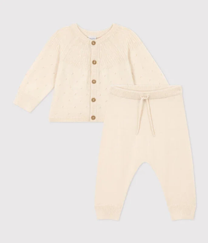 PETIT BATEAU Ensemble 2 Pièces En Tricot Laine Et Coton Avalanche 1 PETIT BATEAU Ensemble 2 Pièces En Tricot Laine Et Coton Avalanche