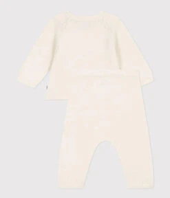 PETIT BATEAU Ensemble 2 Pièces En Tricot Laine Et Coton Coeur -Produits Pour Bébé ensemble 2 pieces tricot laine coton coeur rouge 1m petit bateau bambinou dos