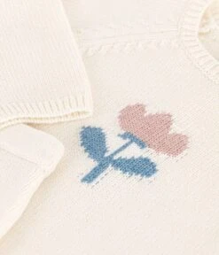 PETIT BATEAU Ensemble 2 Pièces En Tricot Laine Et Coton Marshmallow -Produits Pour Bébé ensemble 2 pieces tricot laine coton marshmallow 1m petit bateau bambinou zoom