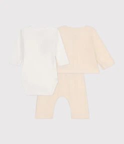 PETIT BATEAU Ensemble 3 Pièces En Bouclette éponge Avalanche