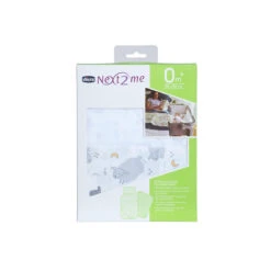 CHICCO Ensemble Linge De Lit 3 Pièces Pour Berceau Cododo Next2Me : Taie Oreiller + Drap Housse + Housse De Couette Grey Sheep