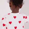 PETIT BATEAU Grenouillère Hiver Coeurs Rouges