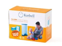 Pack De 3 Recharges Poubelle à Couches Korbell 6 Pack De 3 Recharges Poubelle à Couches Korbell -Produits Pour Bébé kr250dr3b pack de 3 recharges poubelle a couches 16l classic korbell bambinou 1