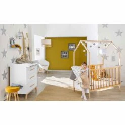 Lit Cabane évolutif 70 X 140 Cm Venice Blanc / Huile 9 Lit Cabane évolutif 70 X 140 Cm Venice Blanc / Huile -Produits Pour Bébé lit cabane evolutif 70 140 cm venice blanc huile schardt bambinou ambiance