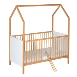 Lit Cabane évolutif 70 X 140 Cm Venice Blanc / Huile 8 Lit Cabane évolutif 70 X 140 Cm Venice Blanc / Huile -Produits Pour Bébé lit cabane evolutif 70 140 cm venice blanc huile schardt bambinou barreaux